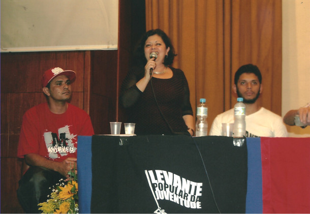 Claudia Santiago (NPC) na homenagem ao Brasil de Fato e aos meios alternativos