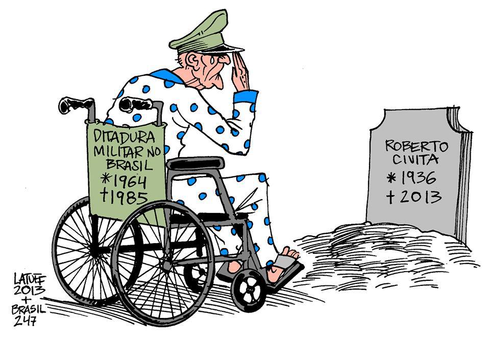 Homenagem de Latuff ao ex-dono da revista Veja Roberto Civita