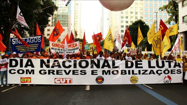 Marcha no Dia Nacional de Lutas. Foto de Pablo Vergara