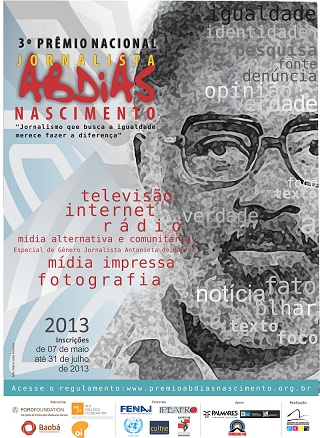 Cerimônia de entrega do 3º Prêmio Abdias Nascimento será dia 11, no Rio
