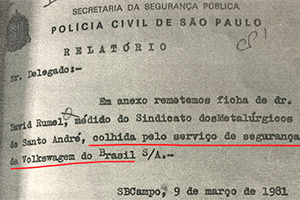 Documentos sugerem que montadoras colaboraram com a ditadura no Brasil
