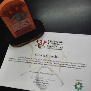 NPC é premiado duas vezes pelo Conselho de Serviço Social do Rio de Janeiro