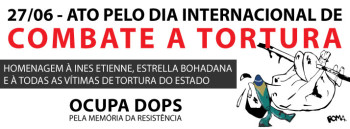 Ato pelo Dia Internacional de Combate à Tortura no Rio de Janeiro