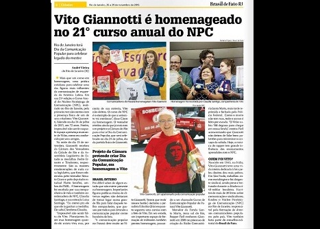 Vito Giannotti é homenageado no 21° Curso Anual do NPC