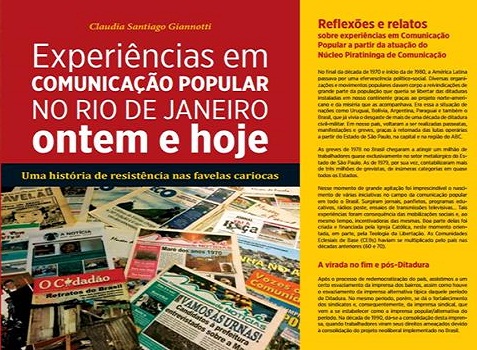 NPC lançará livro sobre a história e experiências da comunicação popular no Rio de Janeiro.