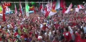 Se a Globo não mostra, a TV dos Trabalhadores registra o ato contra o golpe e pela democracia