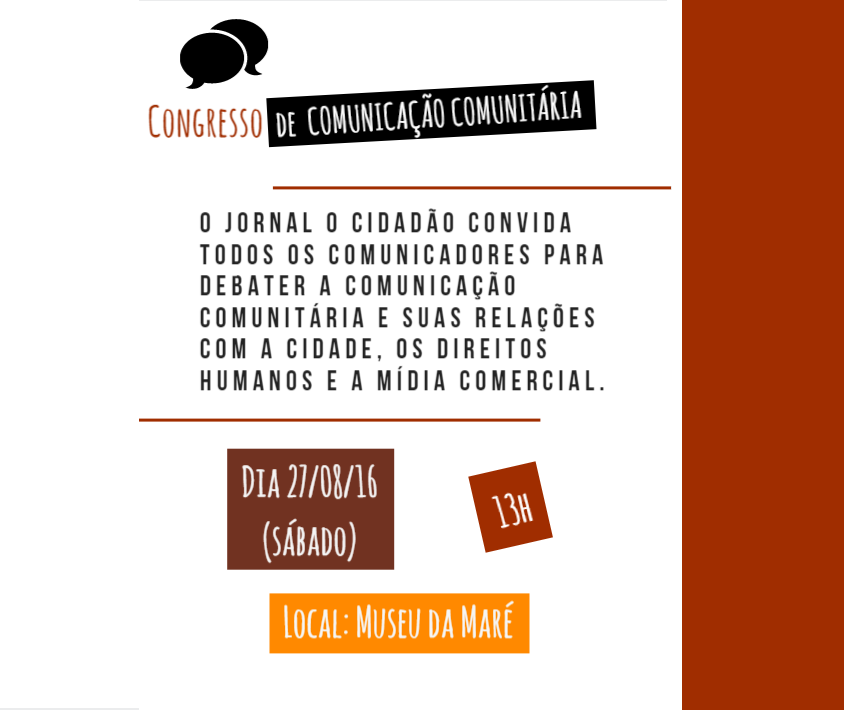 NPC participa do primeiro Congresso de Comunicação Comunitária criado pelo Jornal O Cidadão