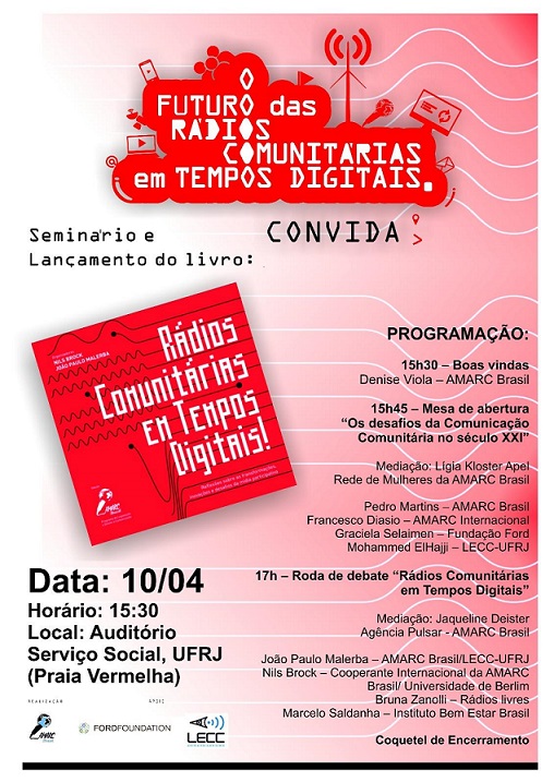 Nesta segunda (10.04), Amarc Brasil lança livro sobre o futuro das rádios comunitárias
