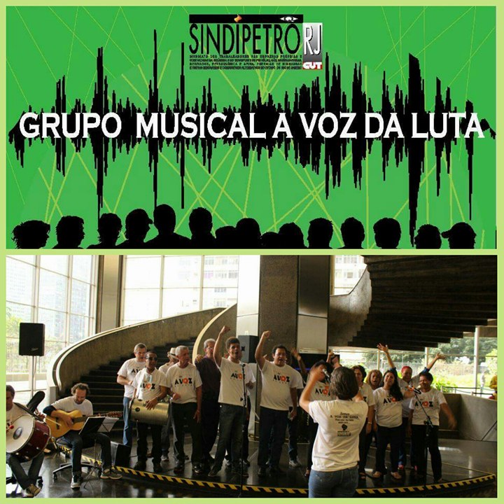 A VOZ DA LUTA – Grupo musical do Sindipetro-RJ abre o 1º Festival da Comunicação Sindical e Popular