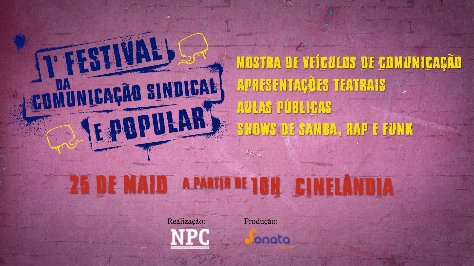 Rio: Festival vai reunir meios de comunicação popular na Cinelândia