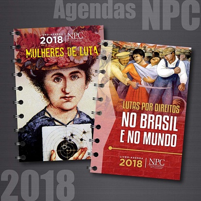 Livros-agendas temáticos do NPC: “Lutas por direitos no mundo” e “Mulheres de luta”      