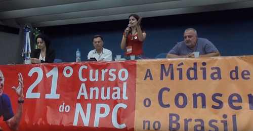 Mesa do 21º Curso Anual do NPC: Je suis... coxinha! A mídia e o fortalecimento do conservadorismo Com Márcia Tiburi (RS), José Arbex (SP), Francisco Fonseca (SP)