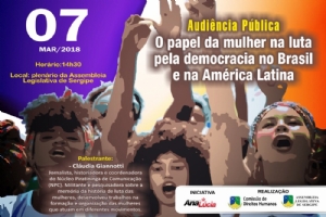 Claudia Giannotti profere palestra em Sergipe sobre as lutas e os direitos da mulher