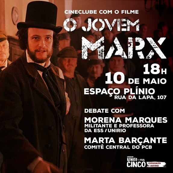 Cineclube com o filme “O jovem Marx”