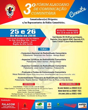 3º Fórum Alagoano de Comunicação Comunitária
