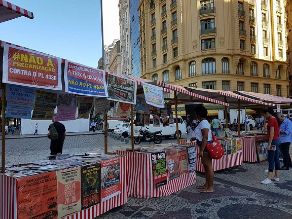 Materiais da imprensa popular e sindical estarão expostos em barracas na Cinelândia