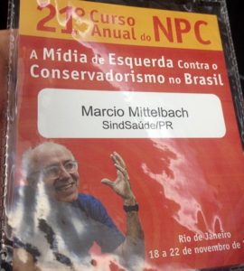 Crachá do 21º Curso Anual do NPC.