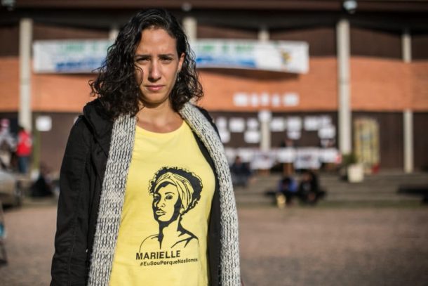 Monica Benicio, companheira de Marielle Franco, esteve em Porto Alegre para o fórum do grupo argentino La Garganta Poderosa | Foto: Joana Berwanger/Sul21