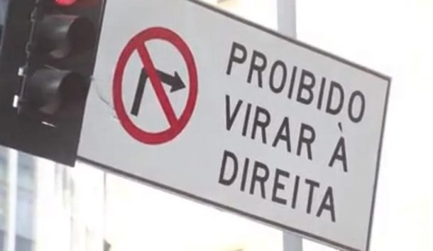 proibido virar direita