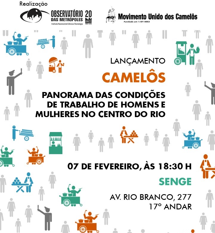 Observatório das Metrópoles lança relatório sobre condições de trabalho dos camelôs no centro do Rio