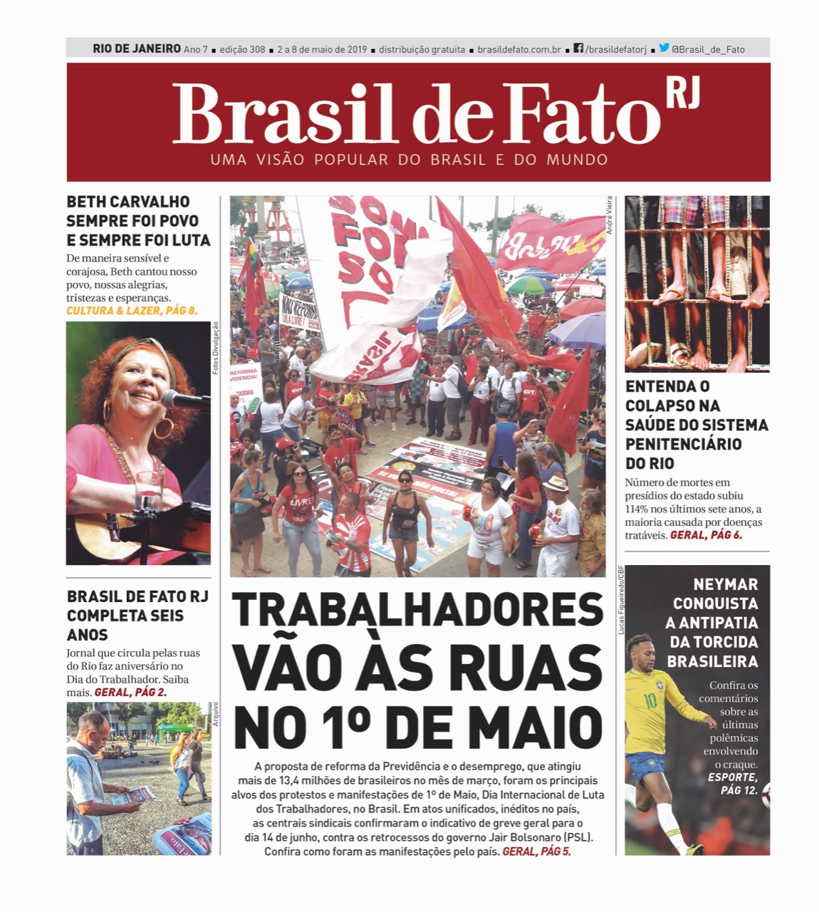 Jornal Brasil de Fato RJ completa seis anos neste mês de maio