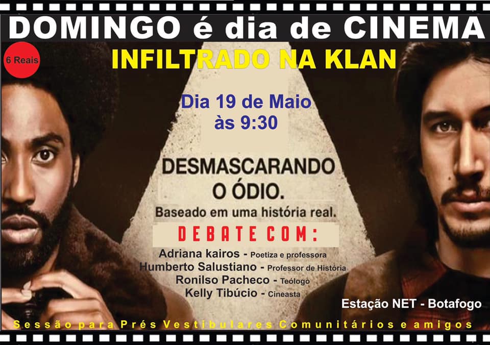 Domingo é Dia de Cinema exibe o filme “Infiltrados na Klan”