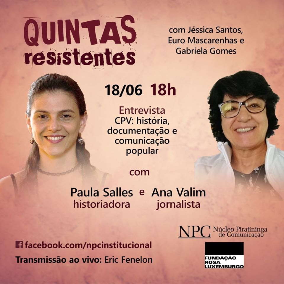 Quintas Resistentes 18/06 com Paula Salles e Ana Valim