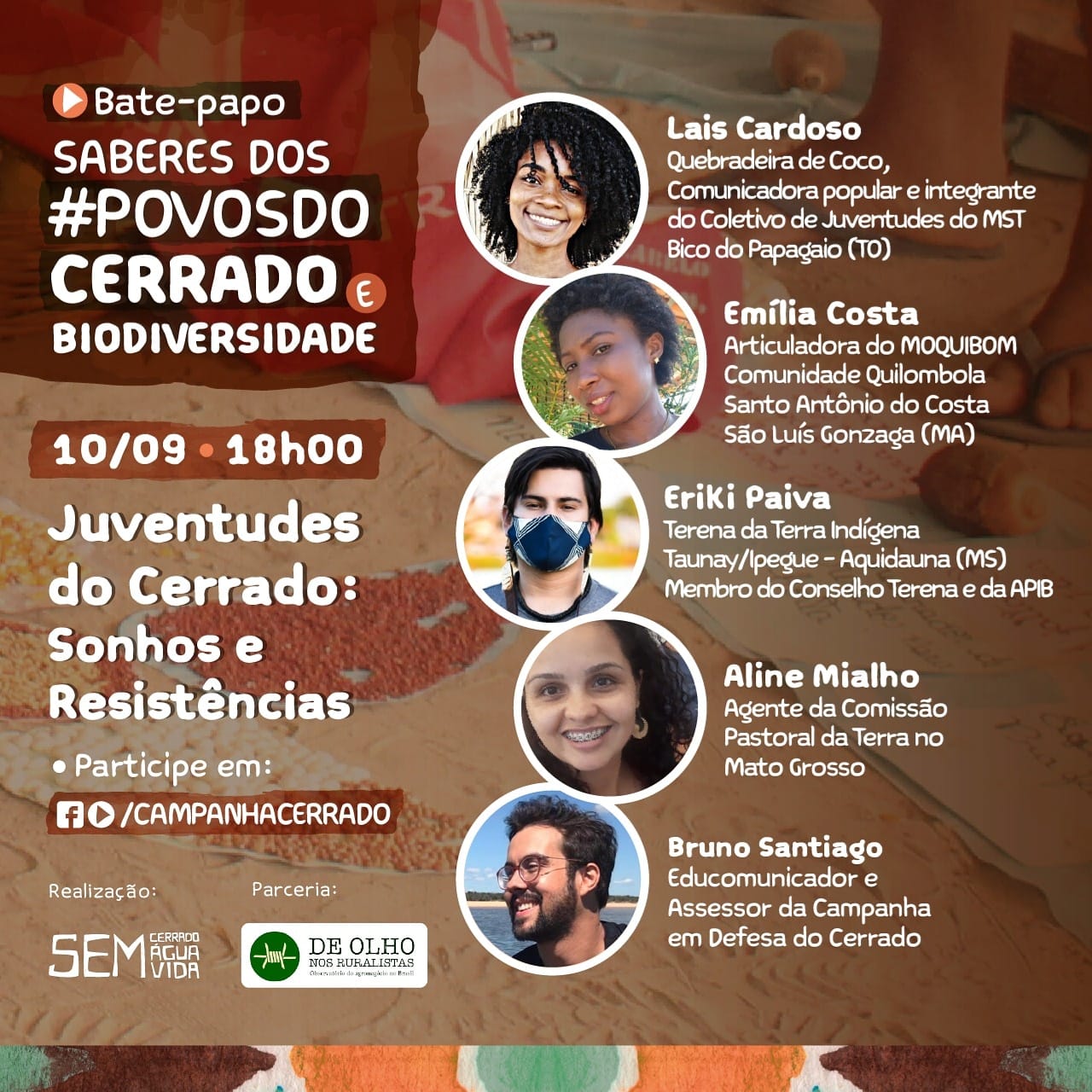 Amanhã, 10/9: Saberes dos Povos do Cerrado