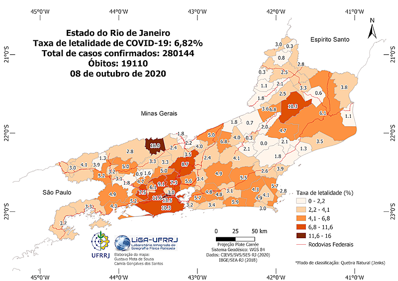 Baixada tem os municípios com as maiores taxas de letalidade pela covid-19 no Rio