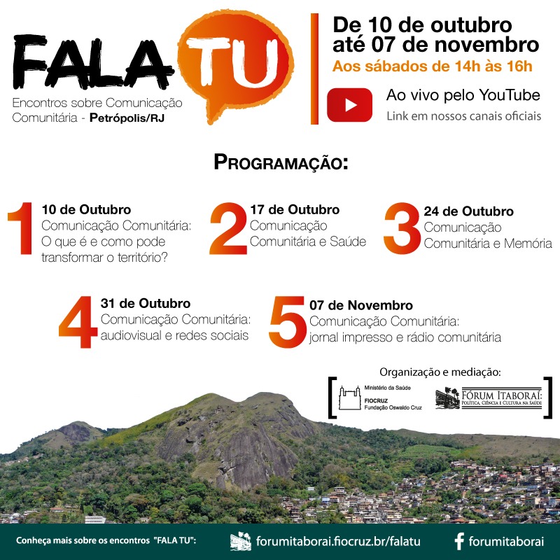 “Fala Tu – Encontros online sobre Comunicação Comunitária”