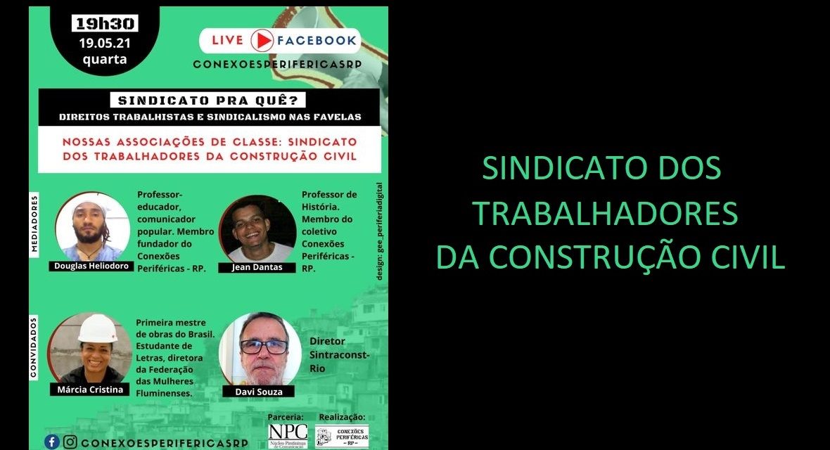 Dia 19/05 tem mais uma roda de conversa com o Conexões Periféricas