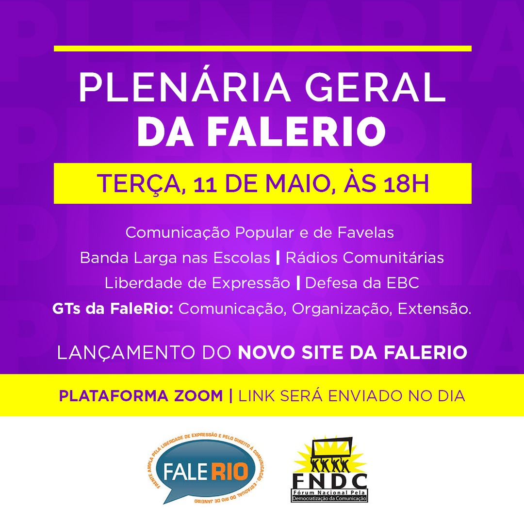 Plenária geral da FaleRio