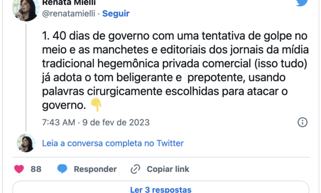 Jornalista analisa comportamento da mídia passados 40 dias do início do governo Lula