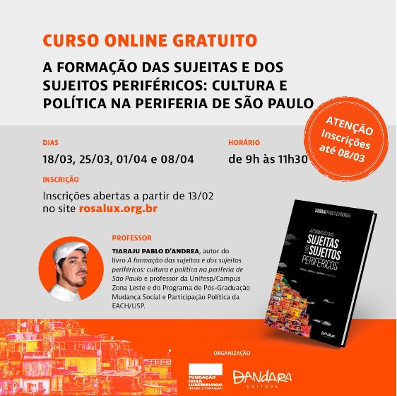 Fundação Rosa Luxemburgo promove curso sobre a formação das sujeitas e dos sujeitos periféricos