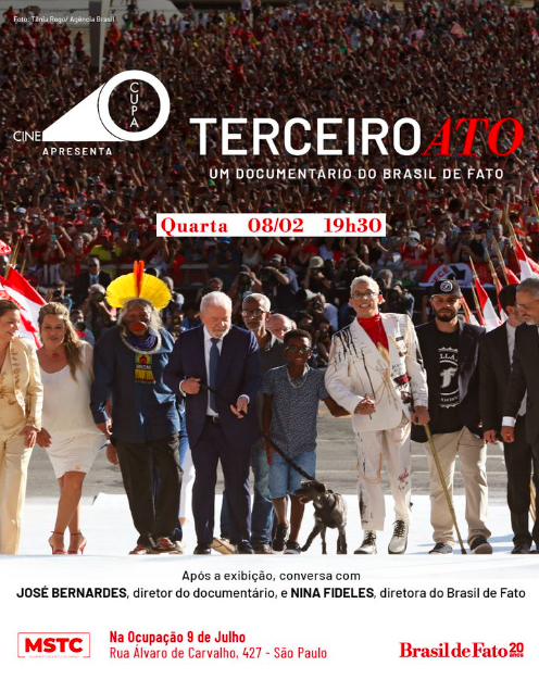 Documentário Terceiro Ato será exibido na Ocupação Nove de Julho, em São Paulo