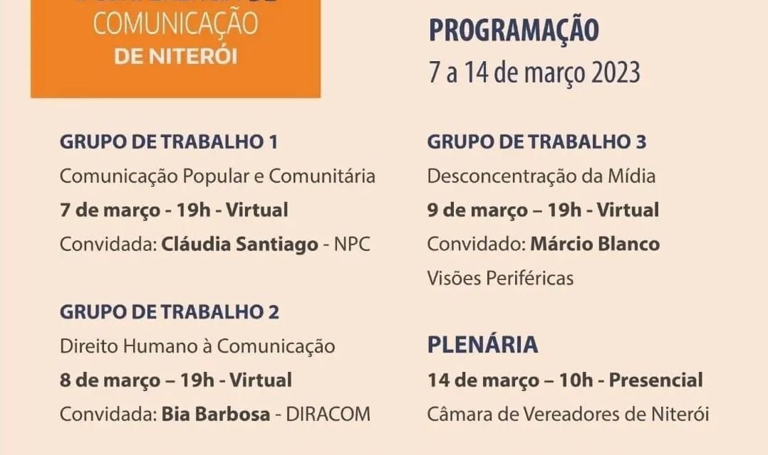 Conferência em Niterói discute participação popular nas políticas de Comunicação