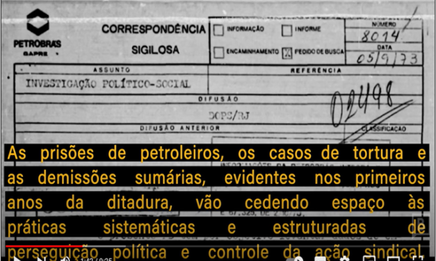 Petrobras: modelo de repressão aos trabalhadores durante a ditadura empresarial-militar de 1964