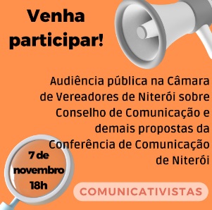 Audiência pública sobre Comunicação em Niterói/RJ