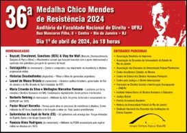 36ª Medalha Chico Mendes de Resistência