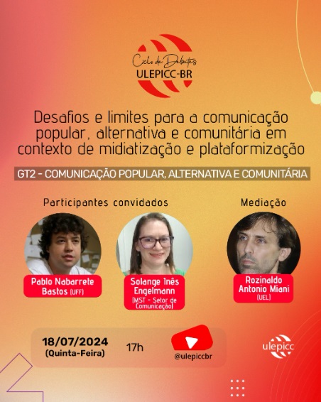 Debate sobre desafios e limites para a Comunicação Popular, Alternativa e Comunitária