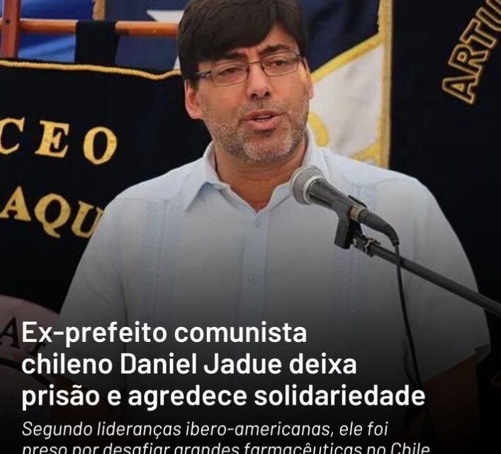 Daniel Jadue, ex-prefeito de Recoleta e membro do Partido Comunista do Chile, é solto