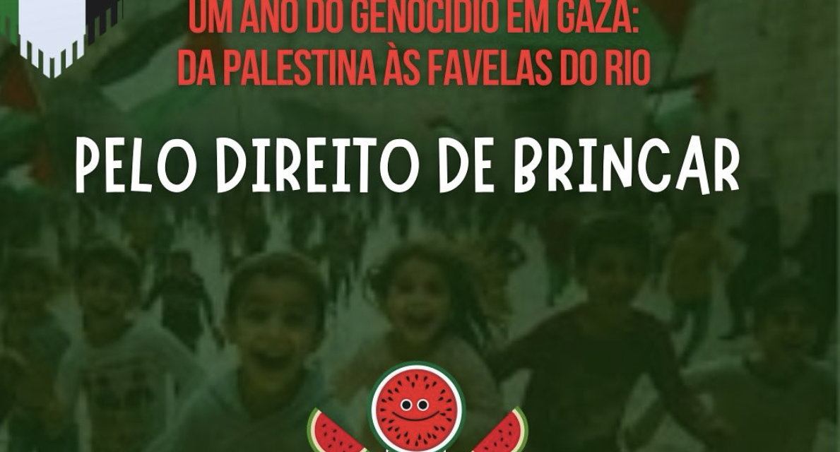 Dia das Crianças pelo direito de brincar: um ano de genocídio em Gaza