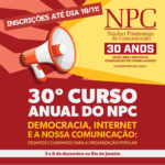 30º Curso Anual do NPC: inscrições vão até 10 de novembro