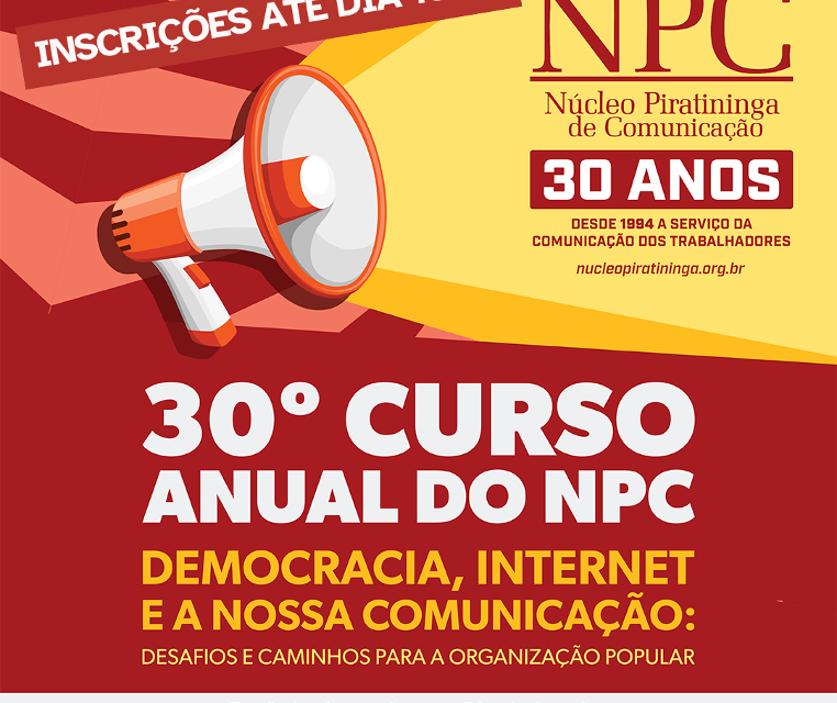 30º Curso Anual do NPC: inscrições vão até 10 de novembro