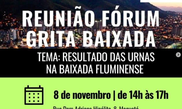 Roda de conversa sobre o resultado das eleições na Baixada Fluminense