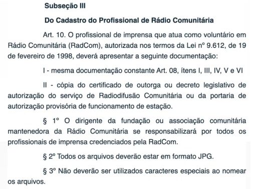 Rádios comunitárias: como se credenciar para cobrir Presidência da República