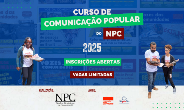 Curso de Comunicação Popular do NPC: inscrições encerradas