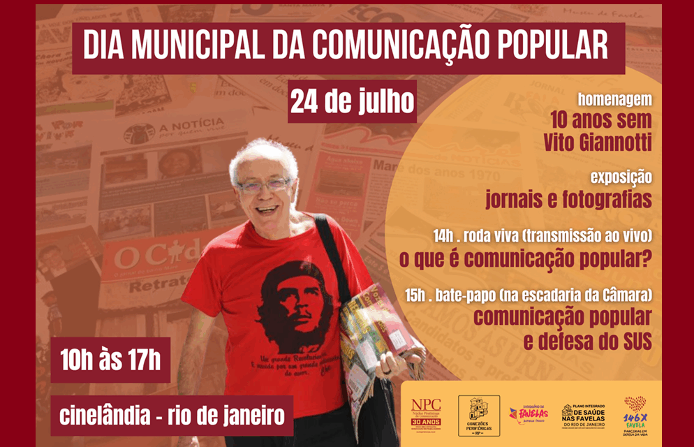 24/7 é o Dia Municipal da Comunicação Popular no Rio de Janeiro