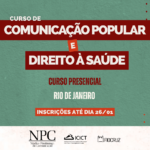 Curso de Comunicação Popular e Direito à Saúde – 2026