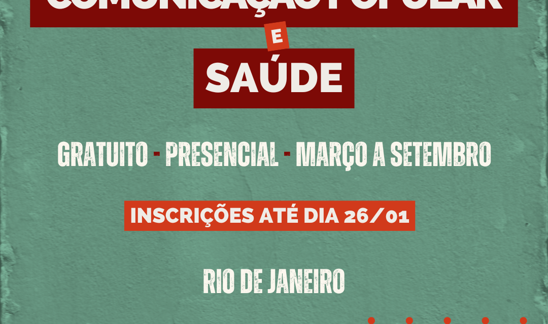 Chegou a hora: estão abertas as inscrições para o Curso de Comunicação Popular 2026